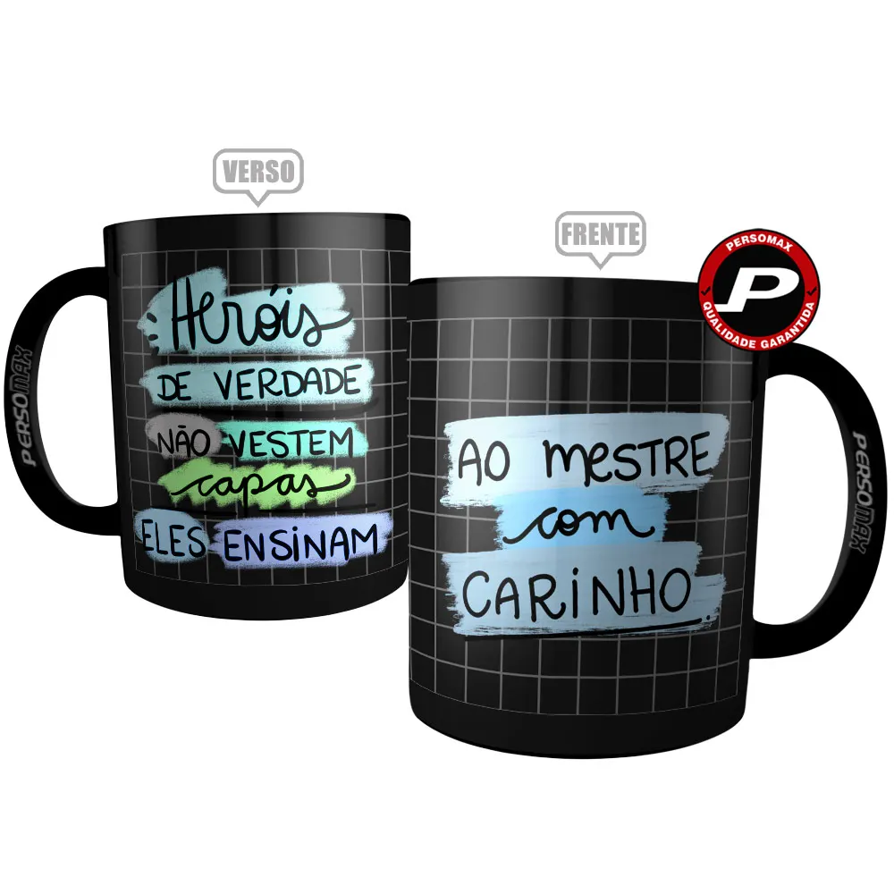 Black Mug Teacher To Master With Affection - Cup Truth Heroes Don't Wear Capes, They Teach