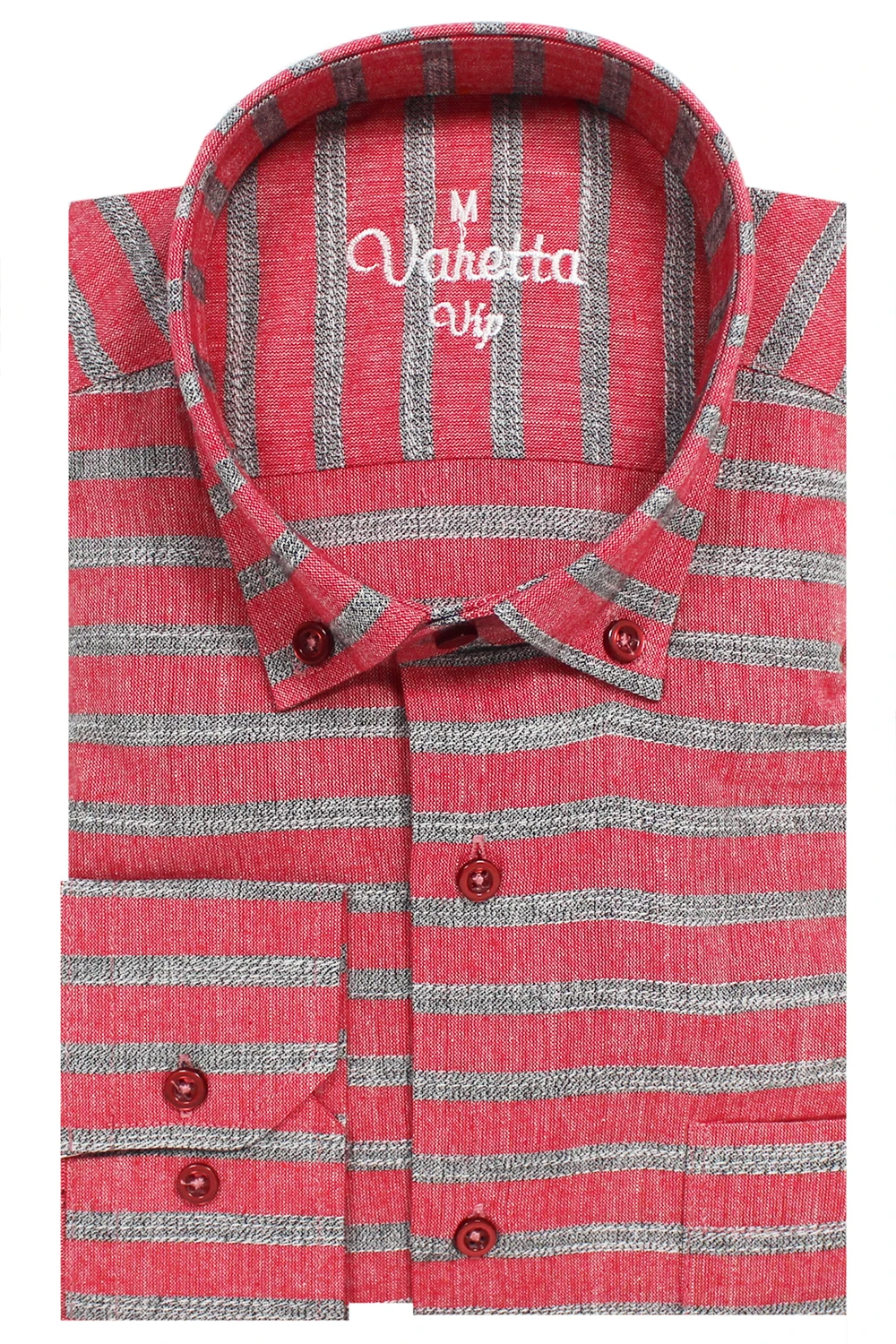 Mens Shirt Varetta Cotton Casual Long Sleeve Shirts Men Dot Shirt Pink Simple Pocket Shirts Male 'S Top Shirt Male Social business