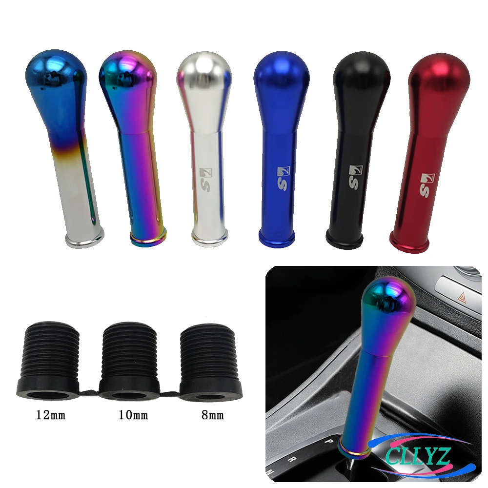 Baked Blue Aluminum Car Shift Knob Manual Transmission Gear Lever Sports Shift Lever 15CM Universal Auto Parts for Toyota Honda