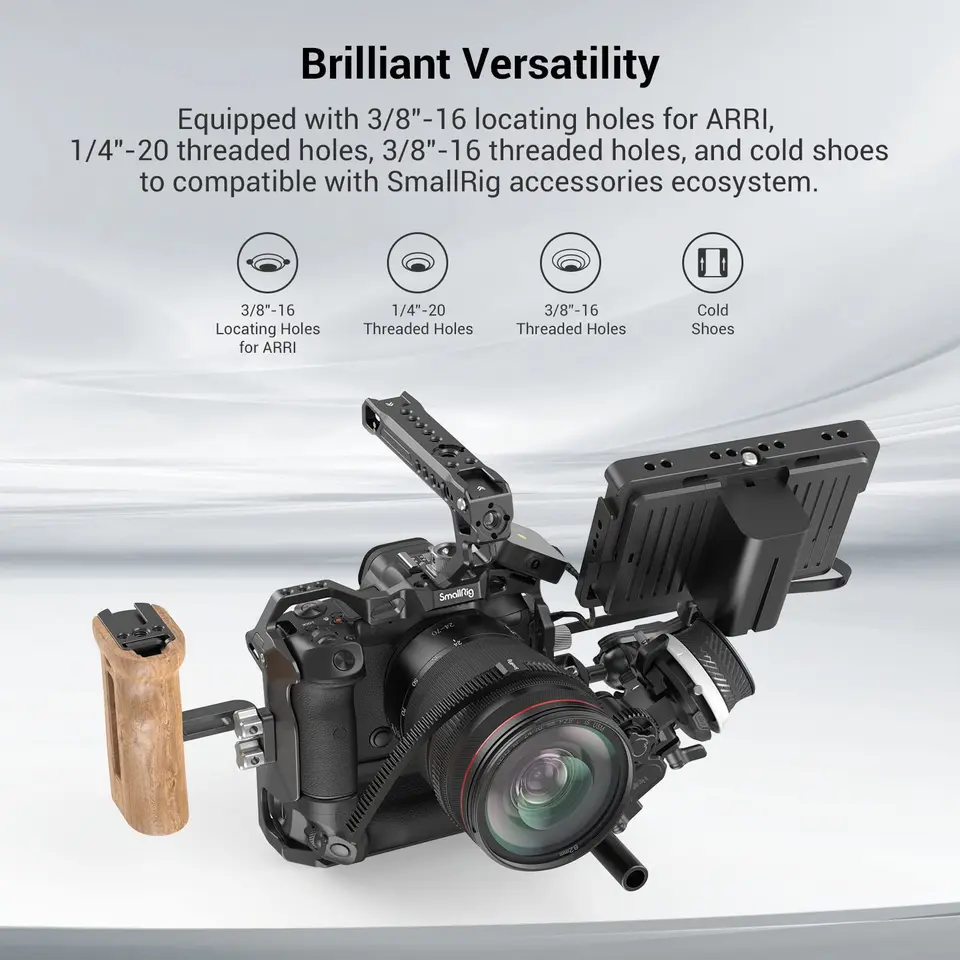 SmallRig EOS R5 R6 R5C Camera Cage for Canon EOS R5/R6/R5C with BG