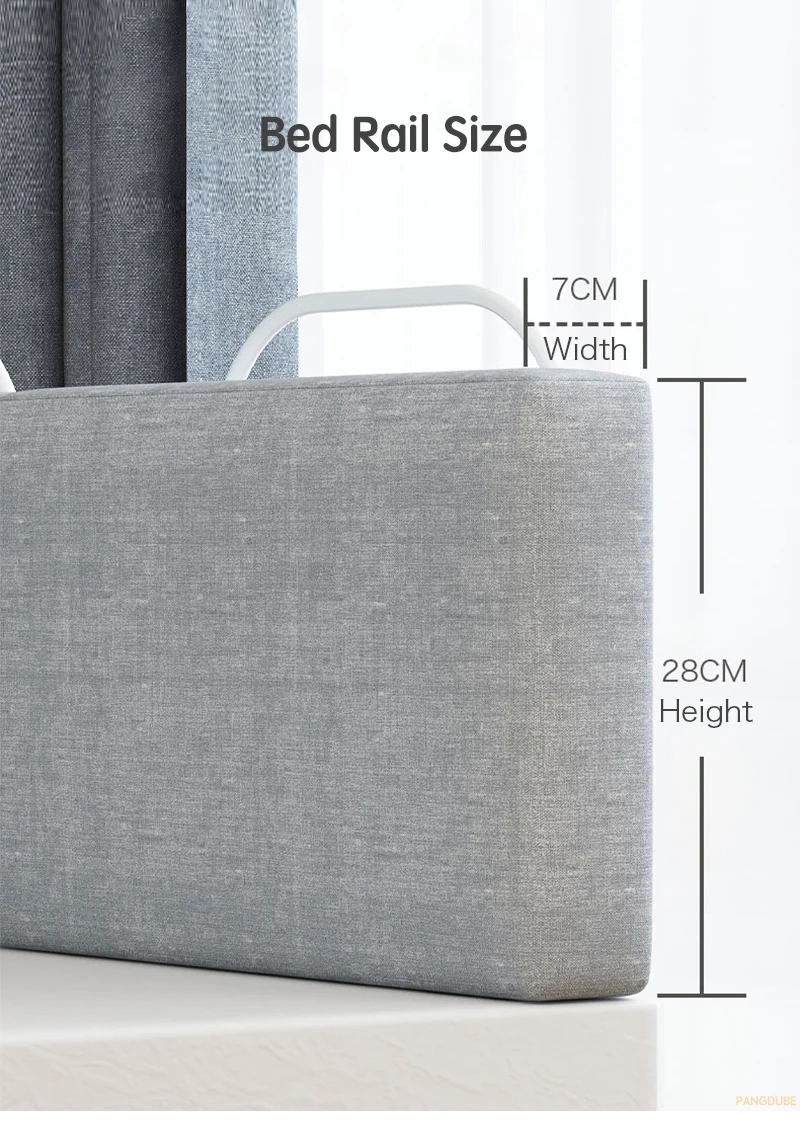 1 Stück 47 cm Kinderbettbarriere für Babybett Zaun Geländer für Kinderbettschutz Bettgitterschutz für Kinder – Detail 6