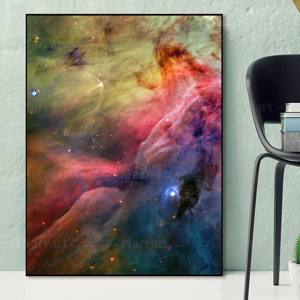 Art Of Nature Orion And North America Nebula Abstract Wall Art Print Home Decor Galaxy Storm Star Cluster Poster Prints Unframed