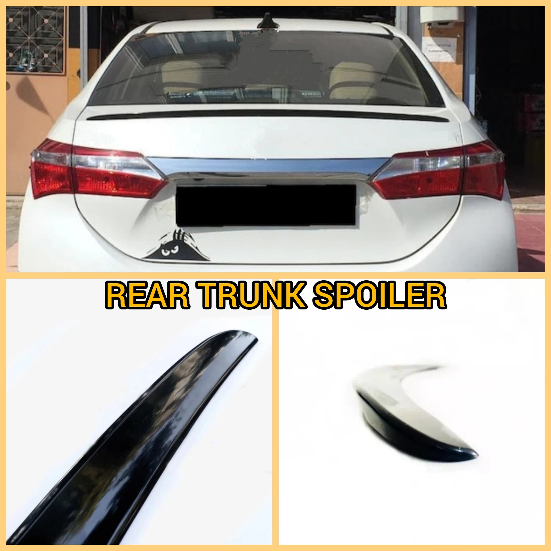 Rear Spoiler For Toyota Corolla Car Accessories Plastic Glossy Black Spoiler Trunk Wing Sports Access Tuning