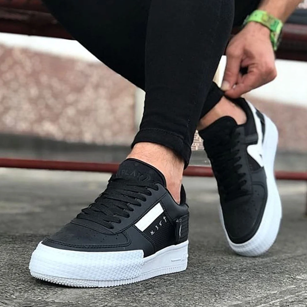 

Wagoon WG201 Siyah Beyaz Erkek Günlük Ayakkabı Summer Models Affordable Price And Men's Shoes New Sport Model Stylish Design On