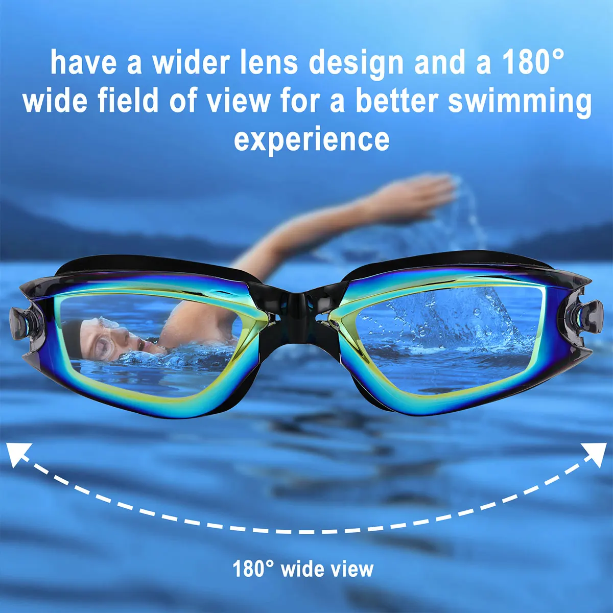 JSJM New Professional Waterproof Plating Clear Double Anti-fog Swim Glasses Anti-UV Men Women Silicone Swimming Goggles Eyewear