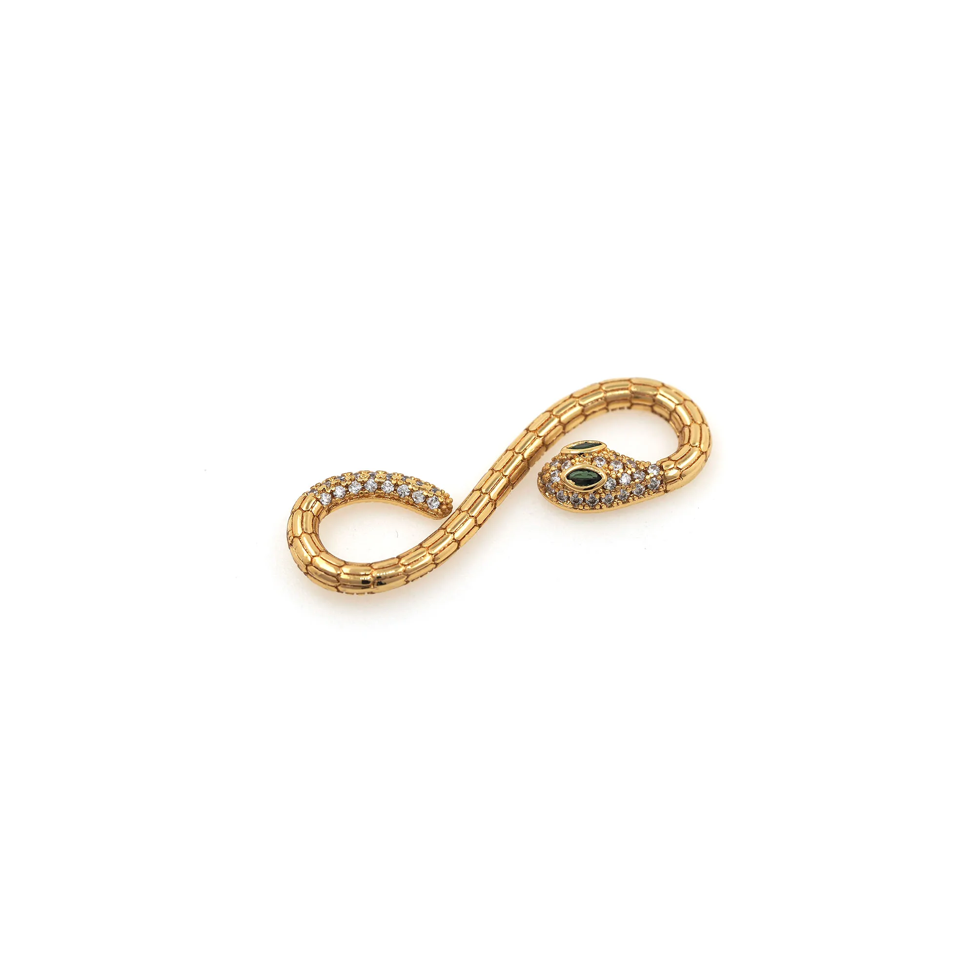 DIY Jewelry Making Material Supply Cubic Zirconia Dragon Snake Infinite Charm Connector Accessories For Bracelet Earring Making