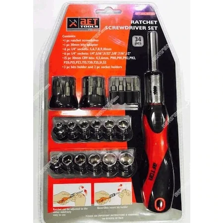 High Quality 34 PCs Socket Set Ratcheting Screwdriver Bit 431621308