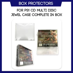 Box Protector For PS1 CD Multi Disc Jewel Case CIB Complete In Box Game Custom Clear Plastic Case