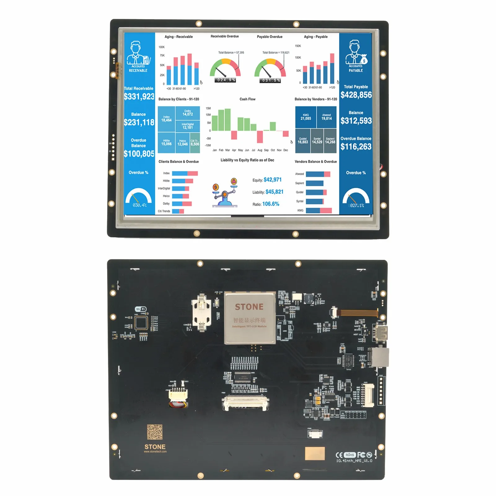 

10.4 inch TFT LCD JSON code to TFT-LCD Module and HEX Code to Customer’s MCU Write a simple program for MCU to control the TFT