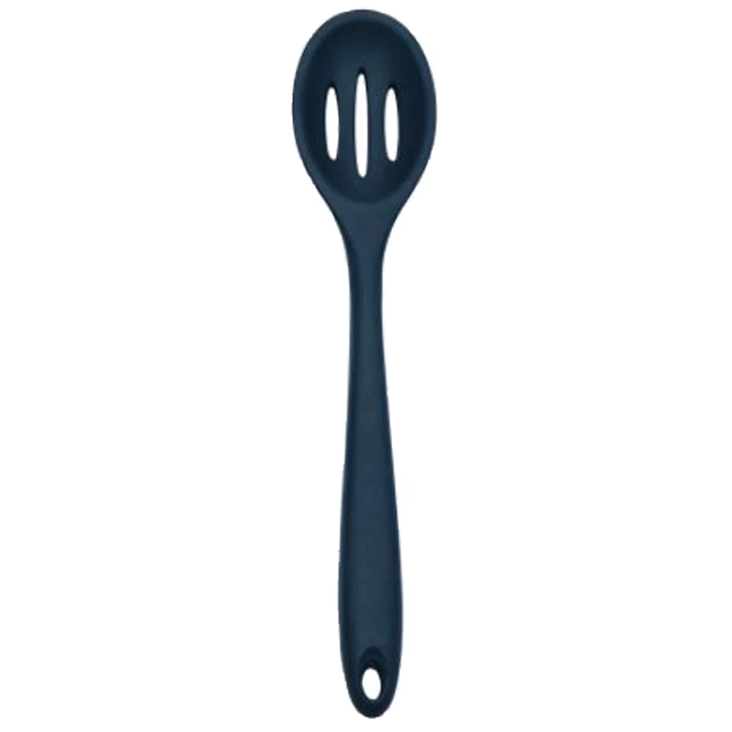 Colher de Silicone Antiaderente Preta 27,5cm Colher Vazada Para Legumes Arroz Utensilio de Cozinha