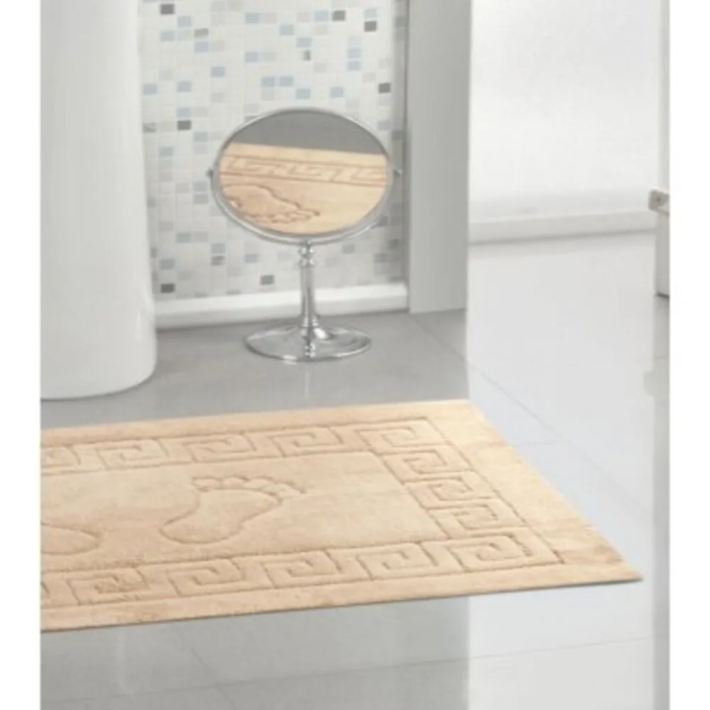 Varol Non-Slip Base Bath Mat - 2 Pieces Mat: 50x75 2 Pieces  100% Polyester