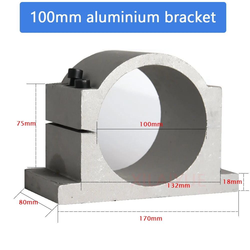 52mm 65mm 80mm 100mm diameter Spindle motor cast aluminium bracket for CNC engraving milling machine spindle