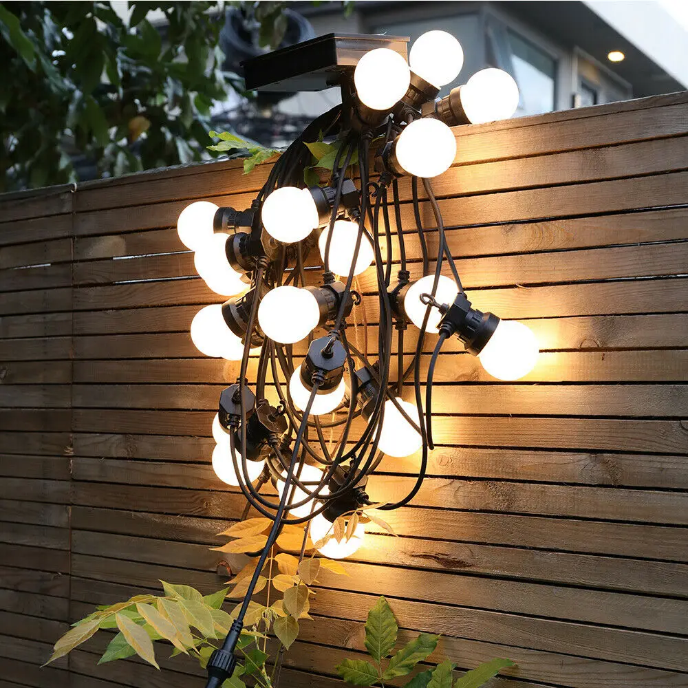 8M/13M G50 LED milky white ball light warm garland string light, suitable for outdoor decoration of wedding garden party