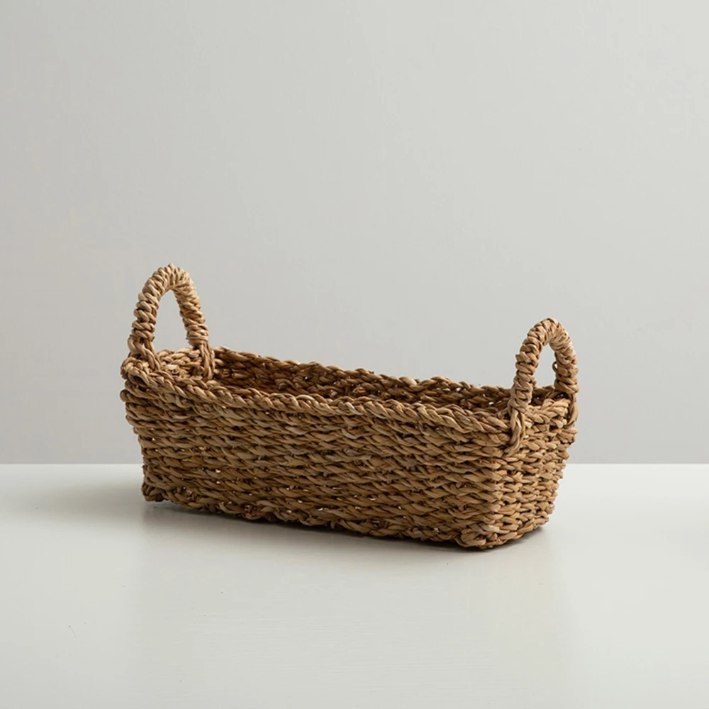 Bread Basket Decorative Seaweed Basket Bread Basket Multi-Purpose Basket Decorative Housewares Quality Natural 35x10 cm