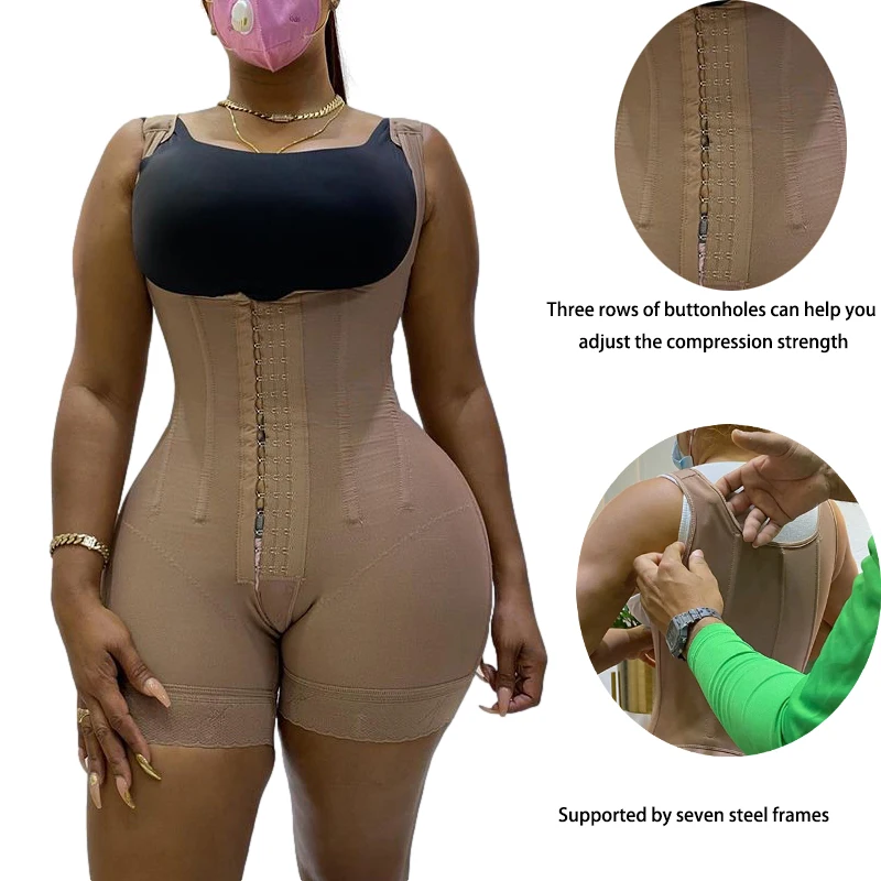 Postpartum Girdle BBL Postoperative Bodysuit Compressed Steel Shapewear Fajas Corset Slimming Body Shaper Sexy Women