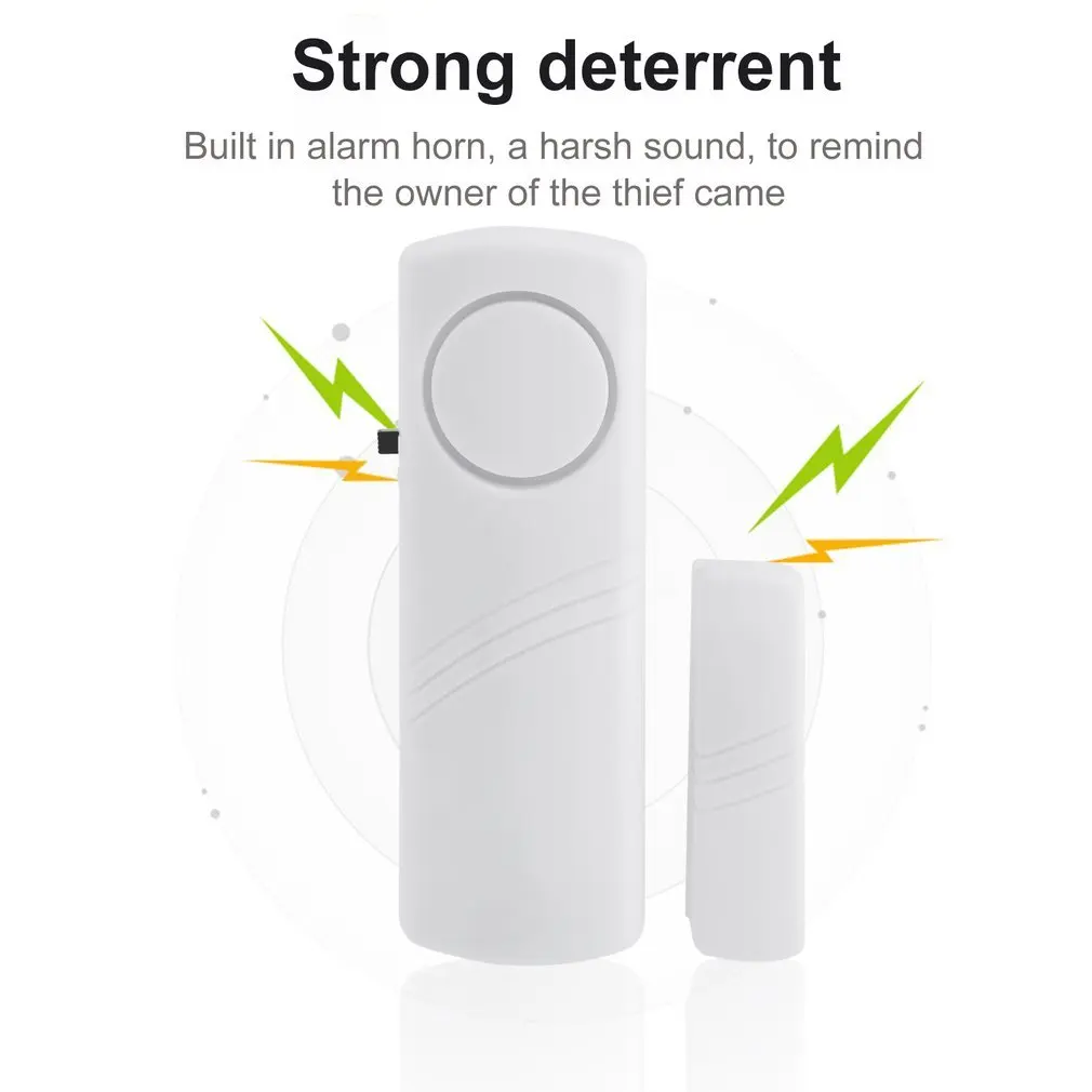 Independent Door Sensor Burglar Alarm Open Closed Magnetic Gap Window Alarm Detector Security Protection Wireless Alarm System