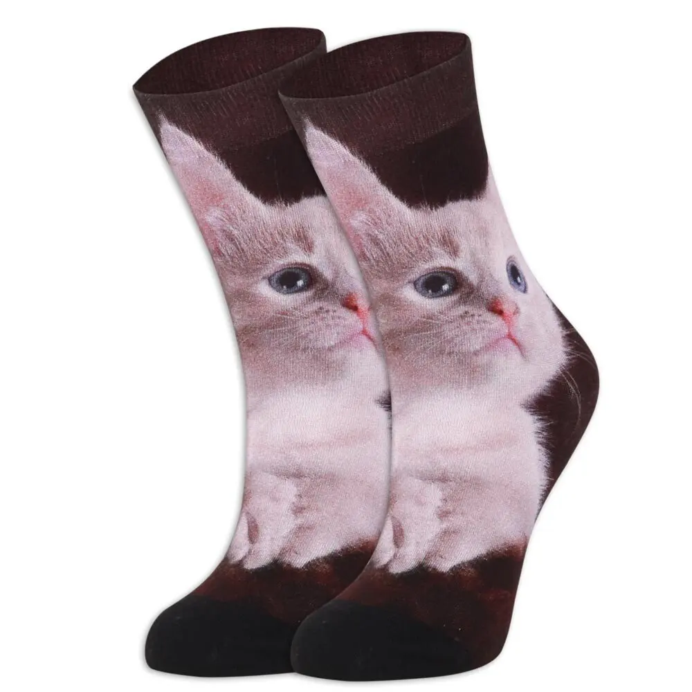 

Women's Colorful Cat Printed Socks