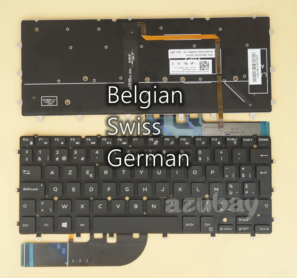 

Belgian Swiss German Keyboard For DELL Inspiron 13 7000 2-in-1,7348 2-in-1,7353 2-in-1,7359 2-in-1, 7347 7352 7547 7548, Backlit