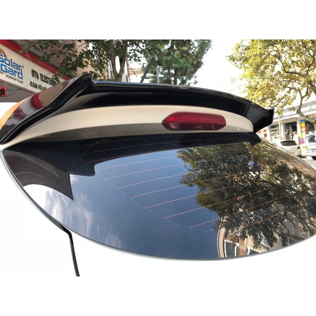 For Kia Rio 2012-2016 Spoiler Fiber Fiberglass Material Rear Roof Spoiler Wing Trunk Lip Car Styling Fully Compatible