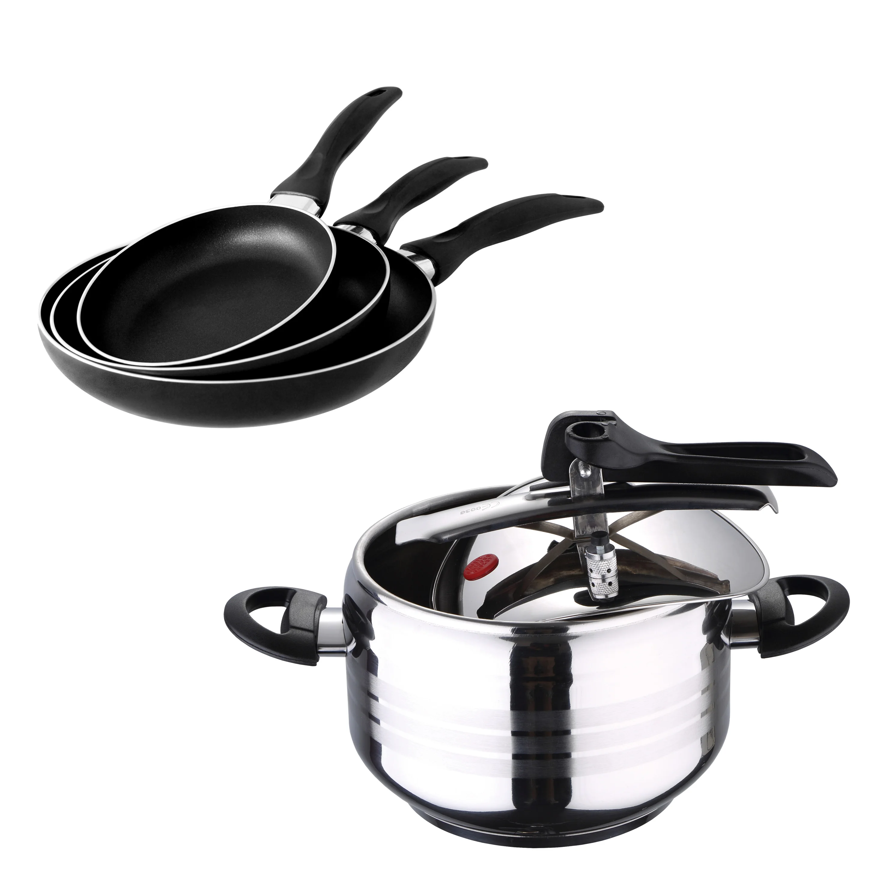 Pressure cooker of 5 liters and set of 3 pans of 16/20/24 cm San Ignacio Cune