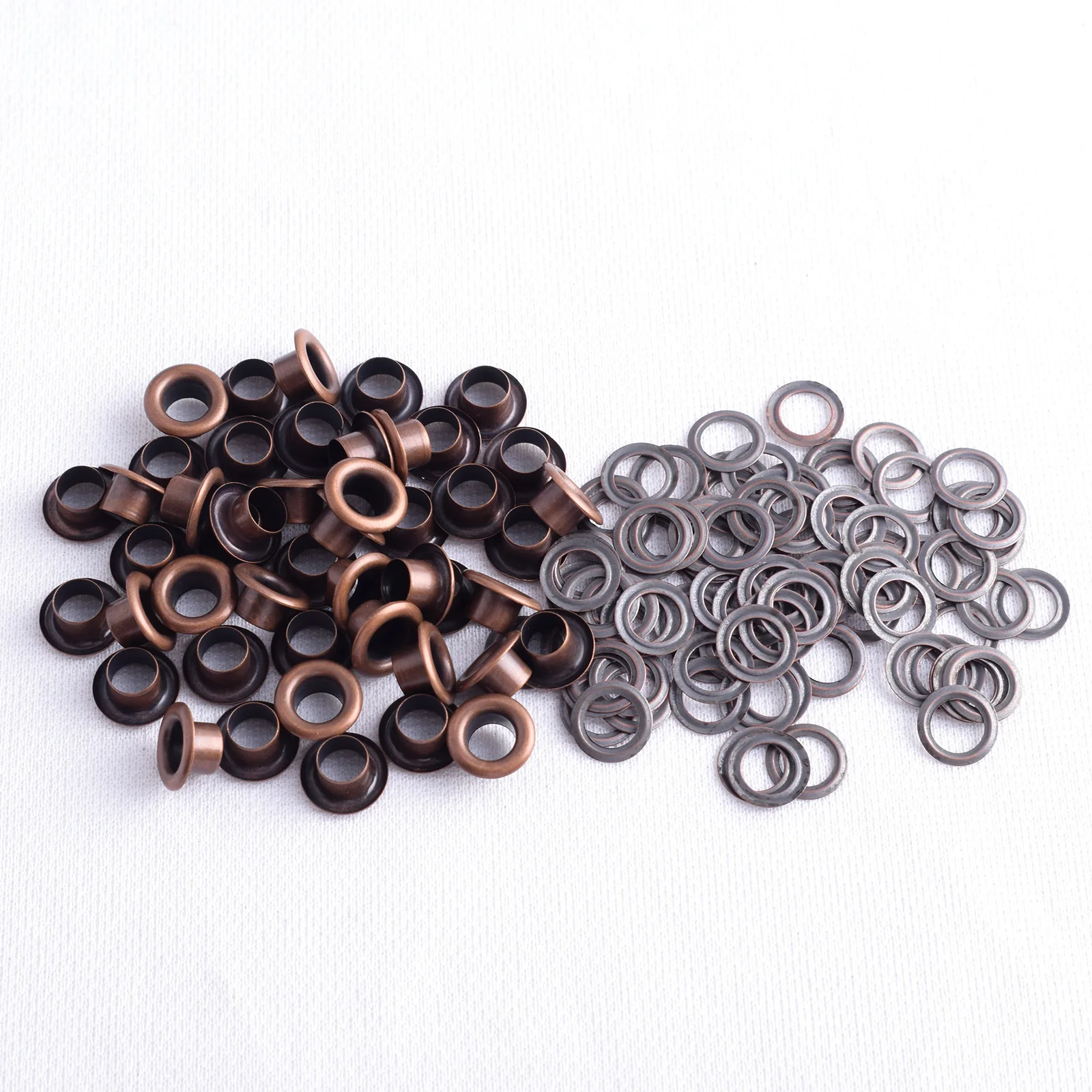 

5mm Copper Eyelets Grommets with Washers Metal Grommets Rivets Round Grommet Eyelets for Canvas Clothes Leather Craft Shoes