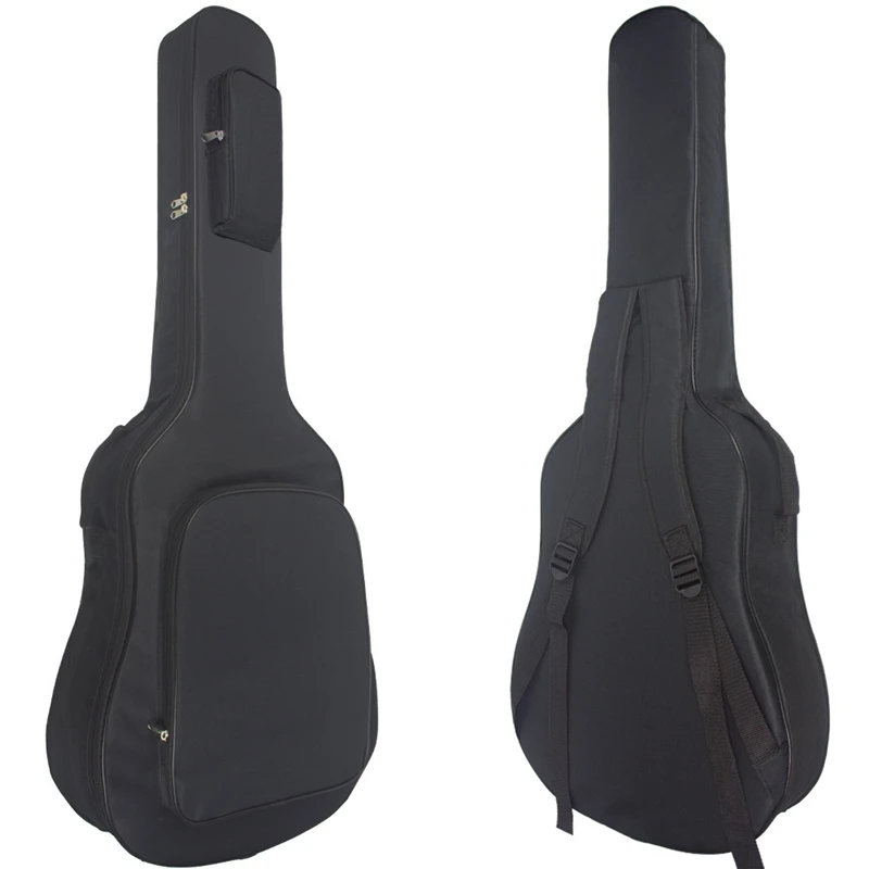 Engrossado 600d oxford guitar carry caso saco da guitarra à prova de choque acústico folk guitarra mochila com alças