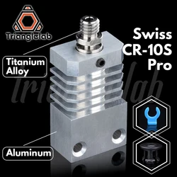 Trianglelab Swiss CR10S PRO Hotend upgrade KIT Precision aluminum Heatsink Titanium Heat BREAK 3D printer Hotend for CR-10S PRO