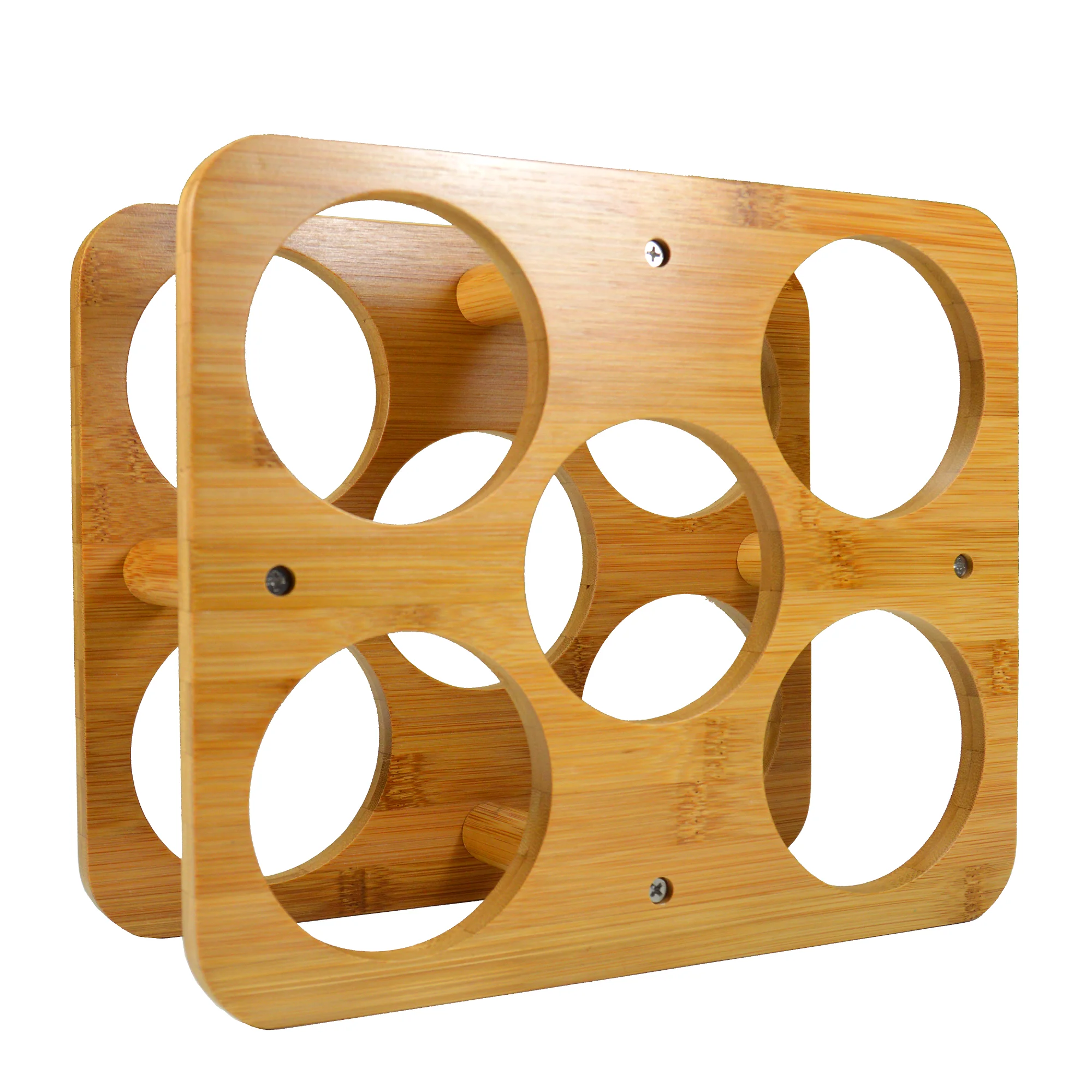 High quality JOCCA bamboo wine rack. Beautiful and elegant wooden storage rack for up to five bottles of wine or champagne. Exibition stand for lovers of quality drinks.