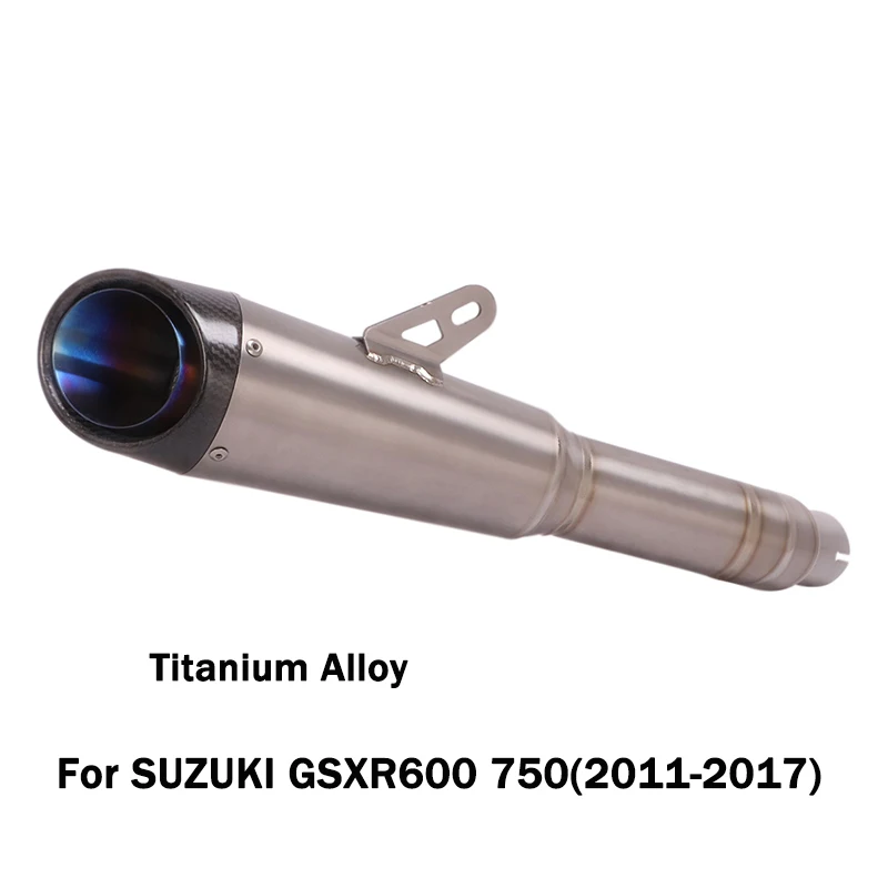 

For Suzuki GSXR600 GSXR750 2011-2017 Slip On Motorcycle Exhaust Tip Muffler Pipe Middle Link Tube Connecting Titanium Alloy