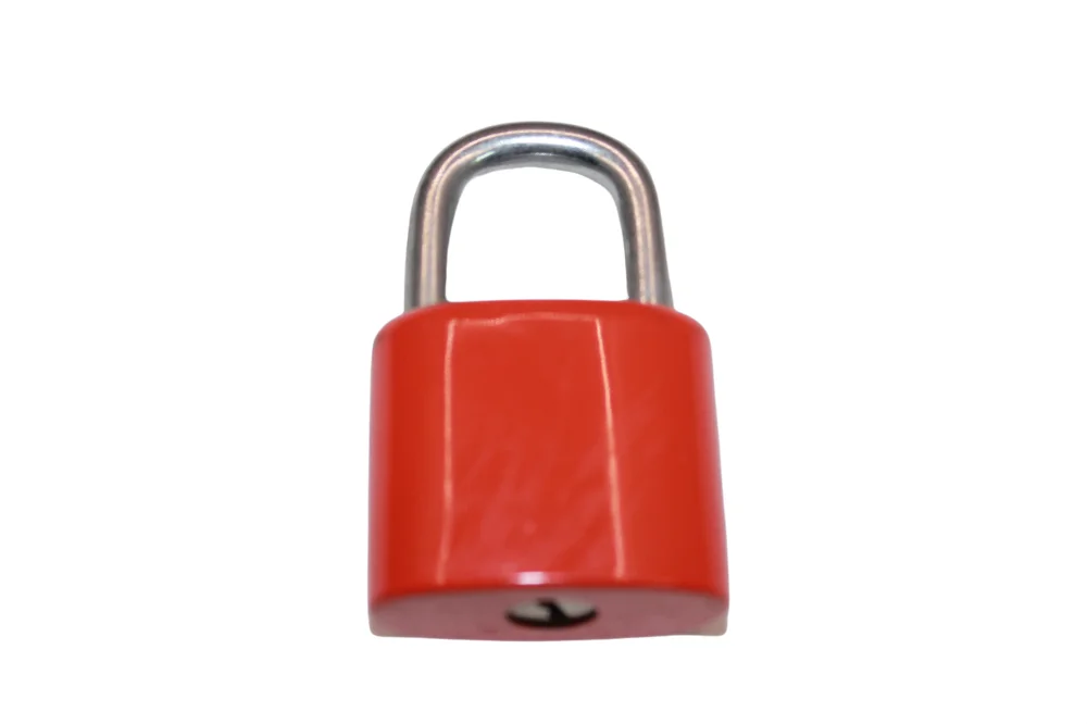 Diamond Brand Vintage Padlock Lock w/ 2 Key Red Original