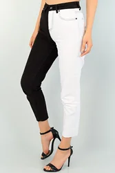 Pantalones vaqueros ajustados de cintura alta para mujer, Jeans cálidos de algodón 100%, ropa informal para mujer, ropa para llaves, ropa para mamá de Color negro y doble.