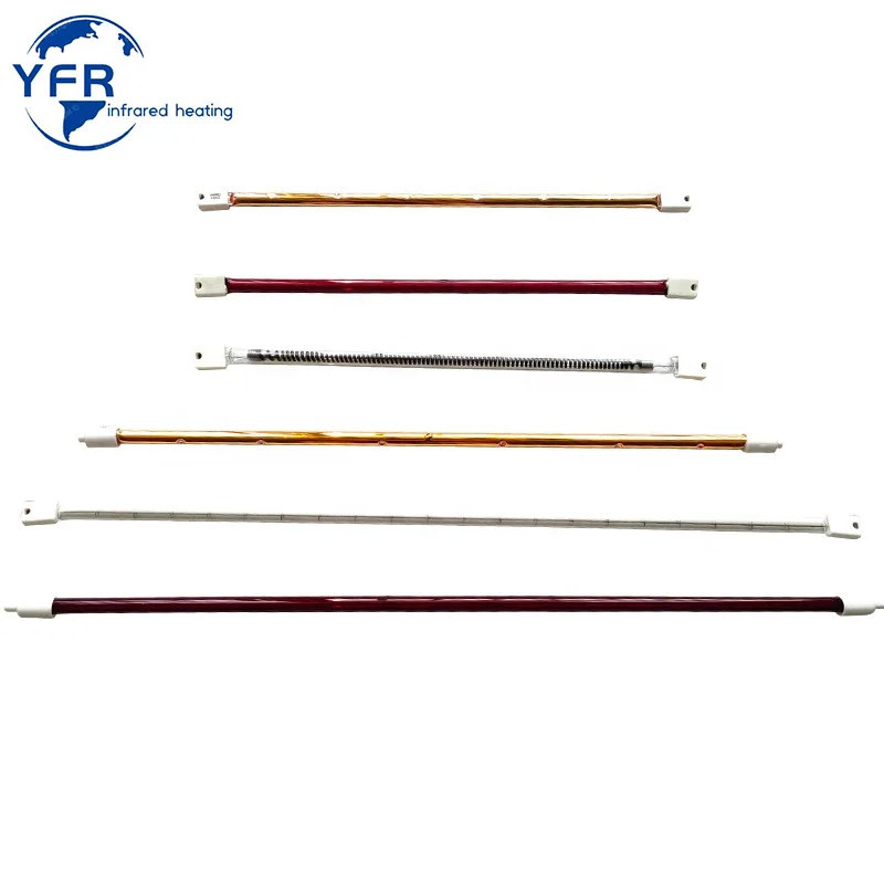 

354mm 1000W 2000W Halogen infrared heater elements, infrared heating lamp bulbs for industrial paint drying