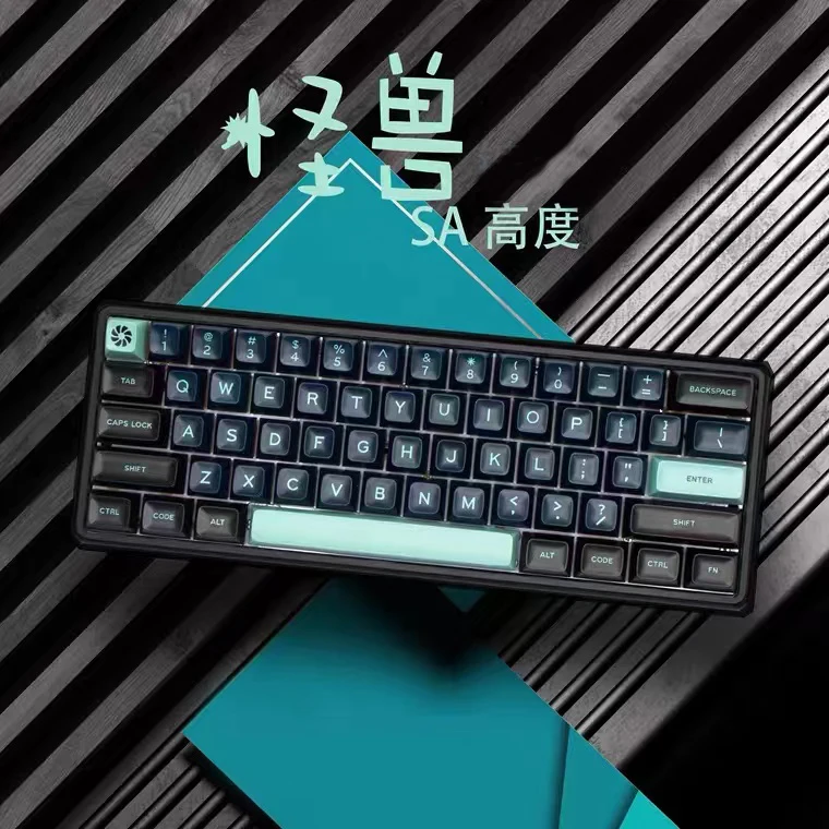 

172 Keys Double Shot Monster ABS Keycap SA Profile 6.25U 7U Spacebar Iso Enter Key For DIY Mechanical Keyboards GMMK Pro