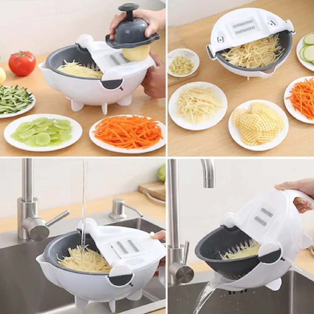 Vegetable Cutter Grater Slicer 9 Piece Multifunction Carrot Potato Fruit Steel Knife Mandoline Kitchen Accessories Tools Gadgets