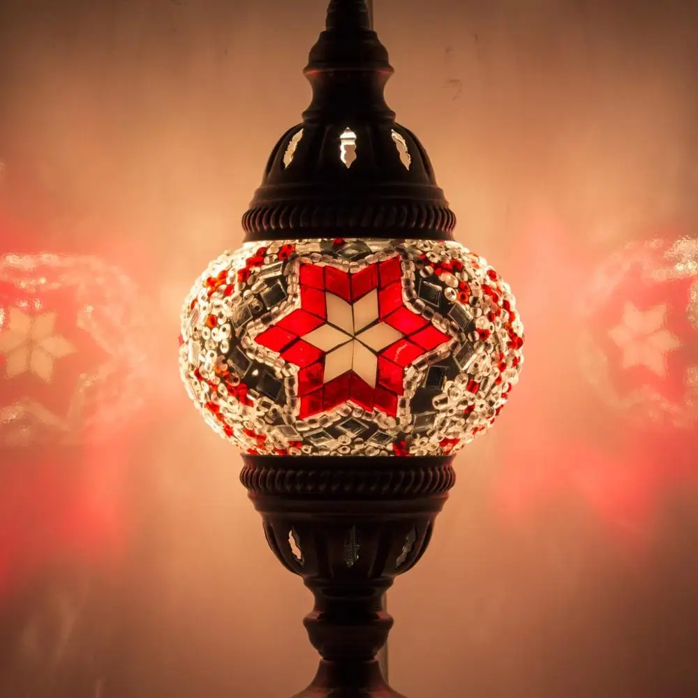 authentic handmade mosaic glass table top lamps Turkish hand made lamp romantic Desk Lamp handcrafted lamp anatolian style lamp