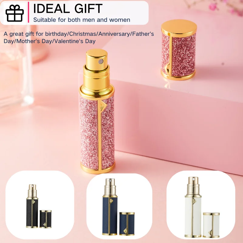 5Ml Lọ Nước Hoa Mini Bơm Xịt Nhôm Phun Atomizer Di Động Du Lịch Đựng Mỹ Phẩm Nước Hoa Atomizer Bình