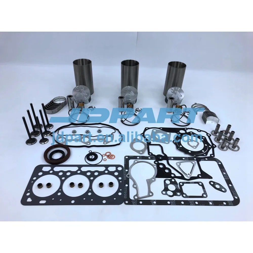 

Новый комплект для капитального ремонта D902 STD с комплектом гильз, комплектом прокладок, комплектом вкладышей коленвала, комплектом клапанов для двигателя Kubota