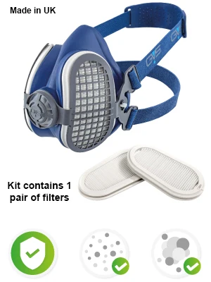 GVS SPR316 Pair of P3 Dust Replacement Filters for dust mask particle respirator FFP3 Dustproof for GVS 501 502 299 337 Masks