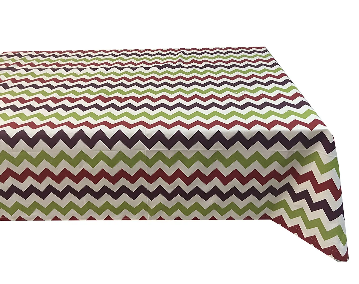 Table Cloth Square Rectangle Large Tablecloth Cover Waterproof Very Suitable For Restaurants Kitchens Green Red White Zigzag