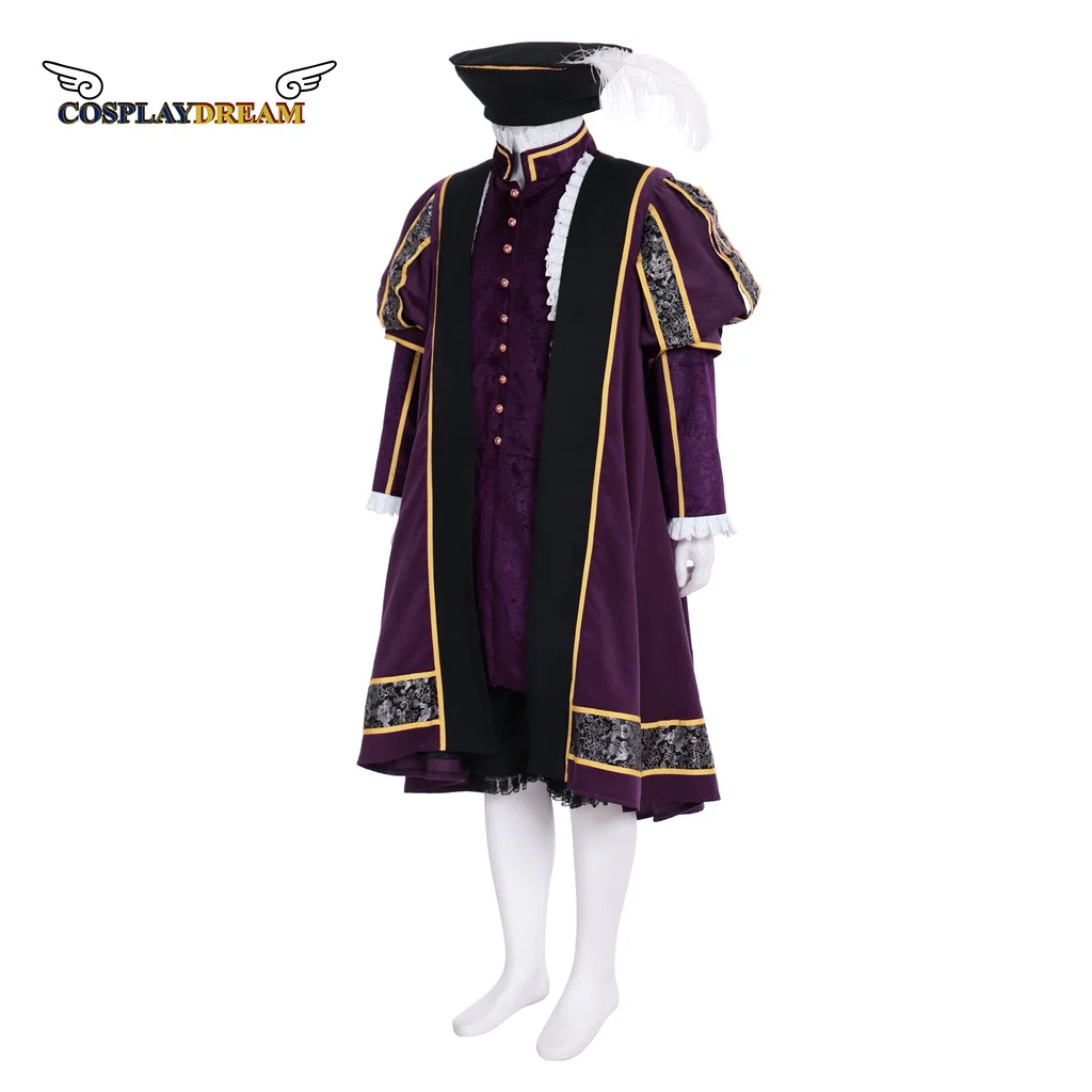 Cosplaydream Medieval Tudor Elizabethan King Henry VIII Cosplay Costume Adult Renaissance Tudor Knight Lord Outfit