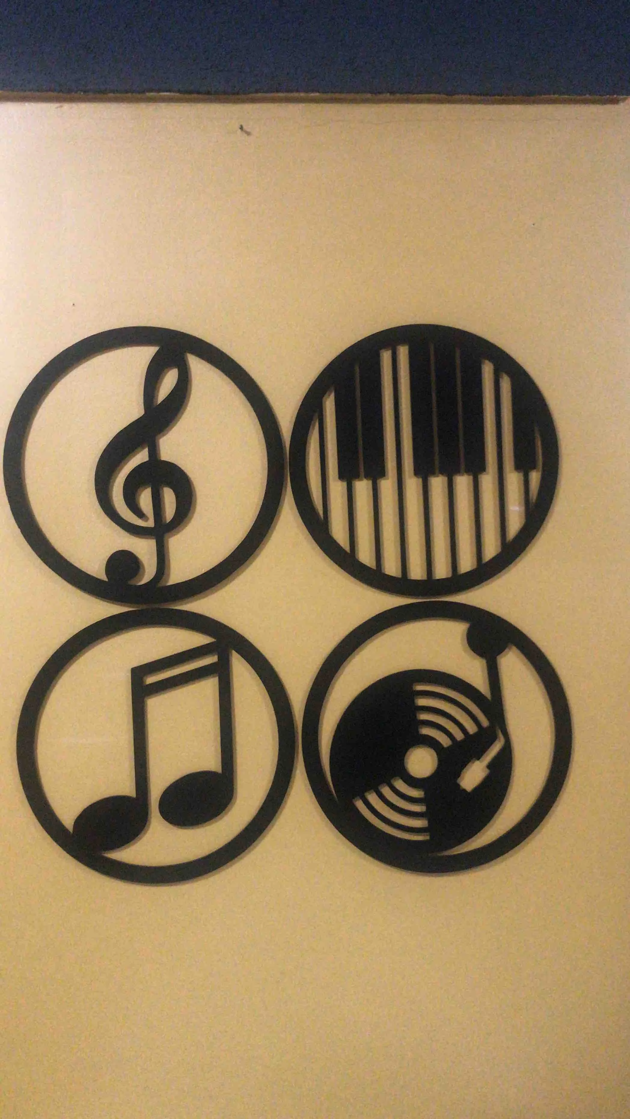 Musical Note Wooden Mdf Decorative Table - Music Themed Wall Decor Wooden Musical Note Laser Cut Stage Wall Sticker Decorative