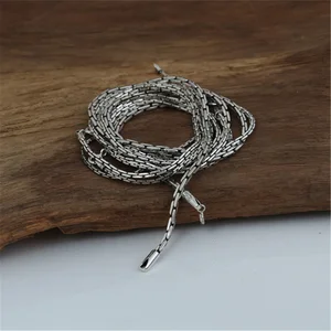 Vòng cổ Bali hiện tại của hạt gạo trong Sọc bạc 925 1,5 mm 2 mm 2,8 mm 18-24 inch 6 Bán bạc chính Bali 925 - 5