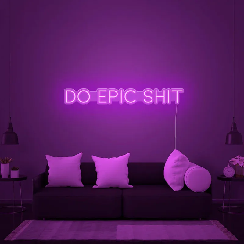 Do Epic Shit LED Neon Sign, Room Decoration Gift, Wall Decor, Custom Neon Sign, Neon Gaming Sign, Bright Led Neon Lights