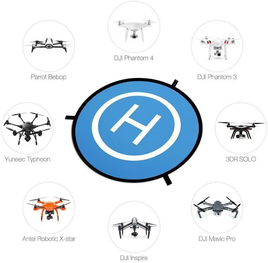 Dji mavic mini almofada de pouso, à prova d'água 22 ''55cm, almofada de pouso universal, dobra rápida, quadricóptero dupla face para dji mavic pro spark