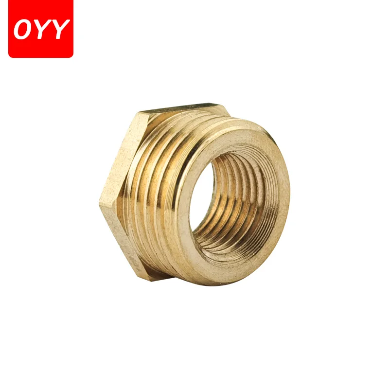 1PCS Brass Adapter Fitting Reducing Hexagon Bush Bushing Male to Female Connector Fuel Water Gas Oil 1/8\