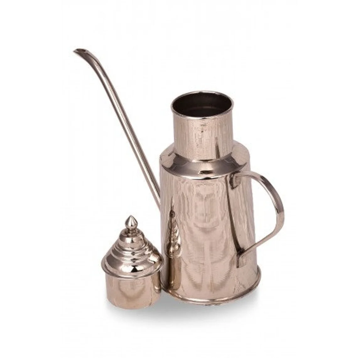 

Handmade Pure Copper Olive Oil Dispenser Copper Oil Decanter Handcrafted Pitcher Jug Nickel Polished Surface Decorative Copper