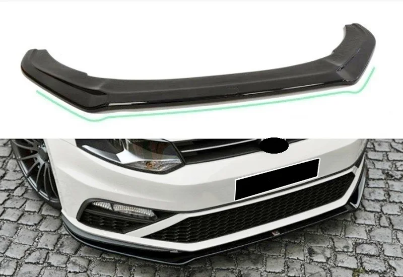 Max Design Front Splitter For VW Polo 2009-2017 car accessories splitter spoiler diffuser car tuning  side skirts wing