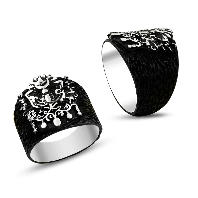 925 Silver Handmade Special Design Ottoman Rings for MEN