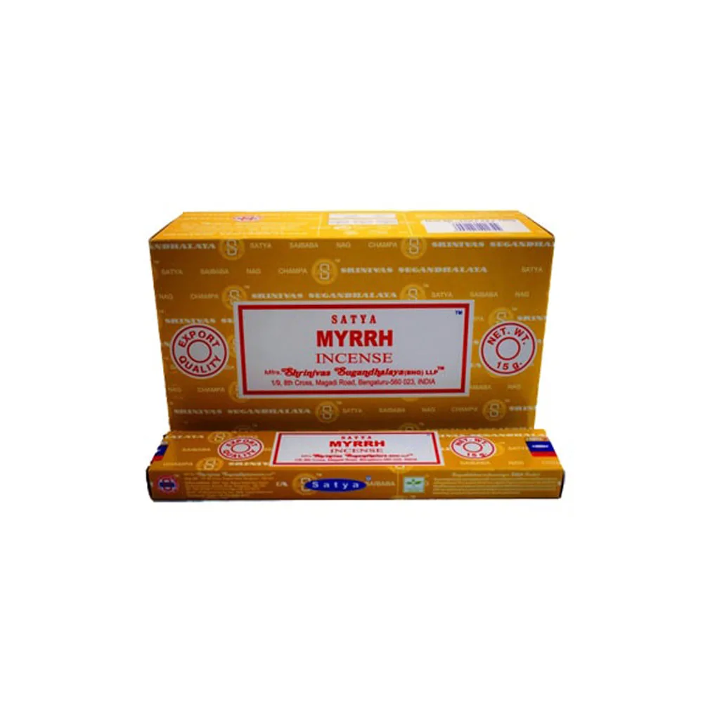 Myrrh aromatic incense sticks-SATYA quality-12 packs DE15 grams