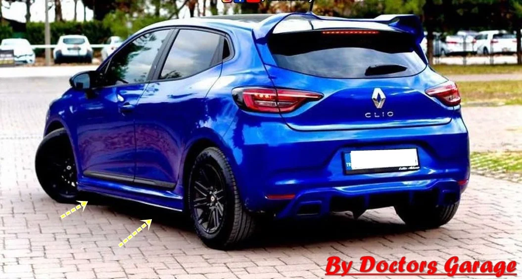 For Renault Clio 5 Sill Side Bumper Attachment 2010 2020 Side Skirt 2 Pcs All Colors Trim Body Kit Auto Car Accessory Sport